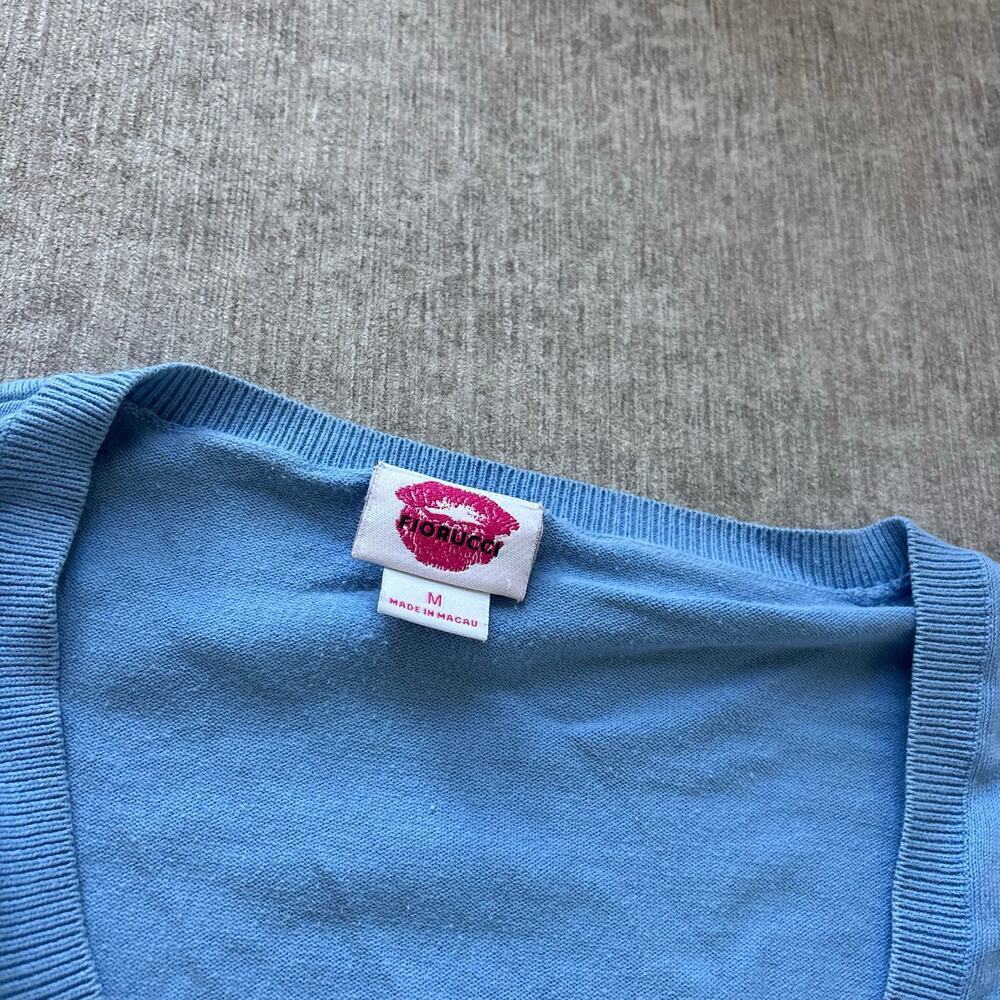 Fiorucci Baby Blue Embellished Jewel Cardigan - Picture 3 of 5
